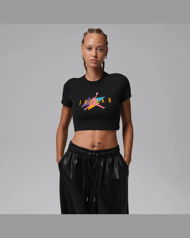 Jordan Flight T-Shirt mit Grafik für Damen - Schwarz Schwarz