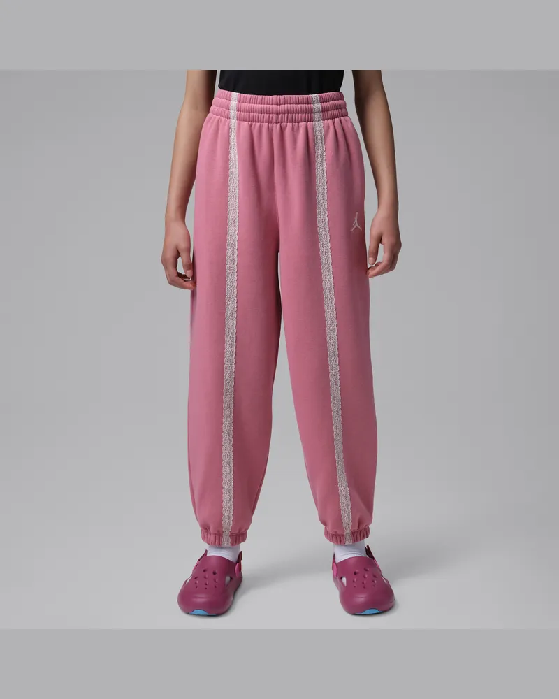 Jordan Fleece-Hose für ältere Kinder - Pink Pink