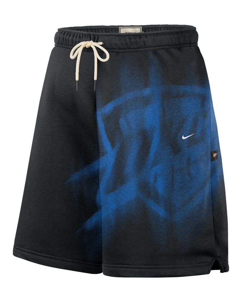 Nike Oklahoma City Thunder Standard Issue  Fleece-Basketballshorts für Herren - Schwarz Schwarz