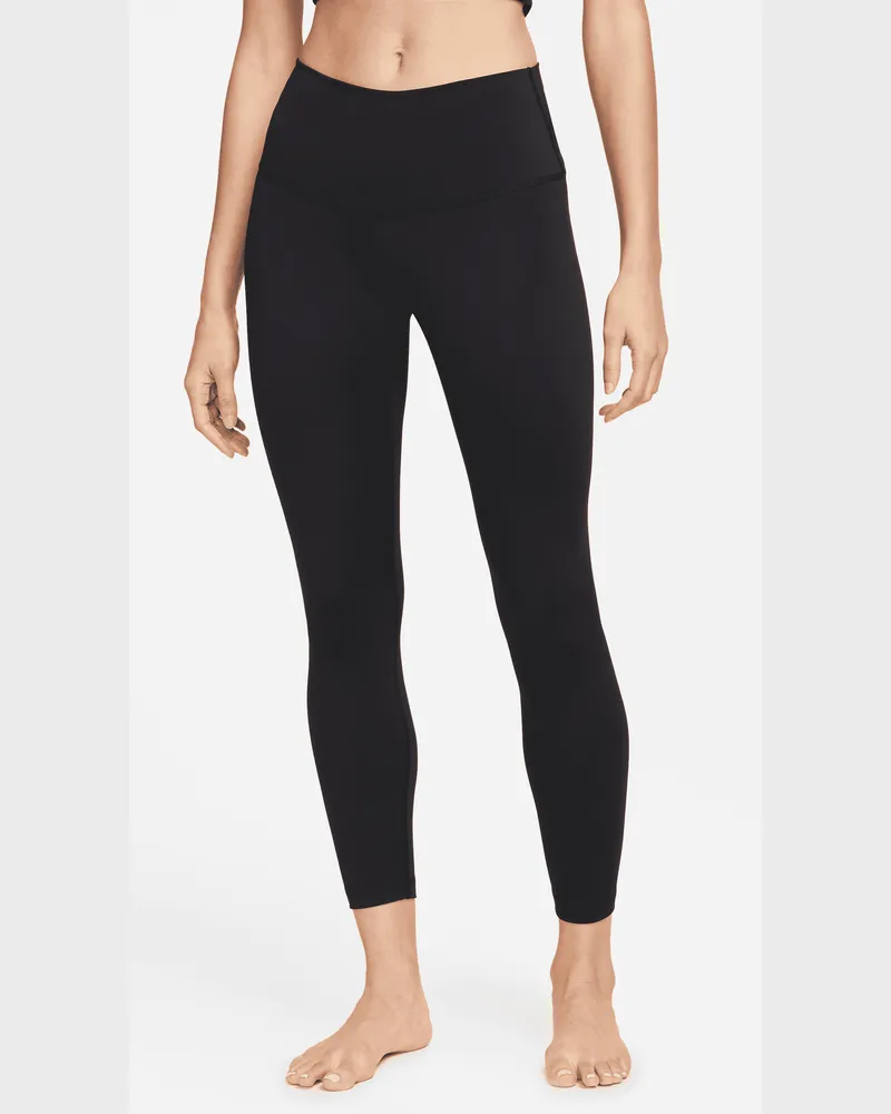 Nike Yoga 7/8-Leggings mit hohem Bund für Damen - Schwarz Schwarz