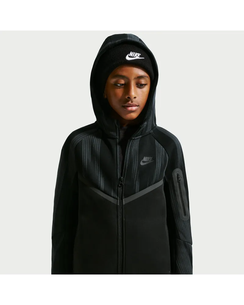 Nike Tech Fleece Kapuzenjacke (ältere Kinder, Jungen) - Schwarz Schwarz