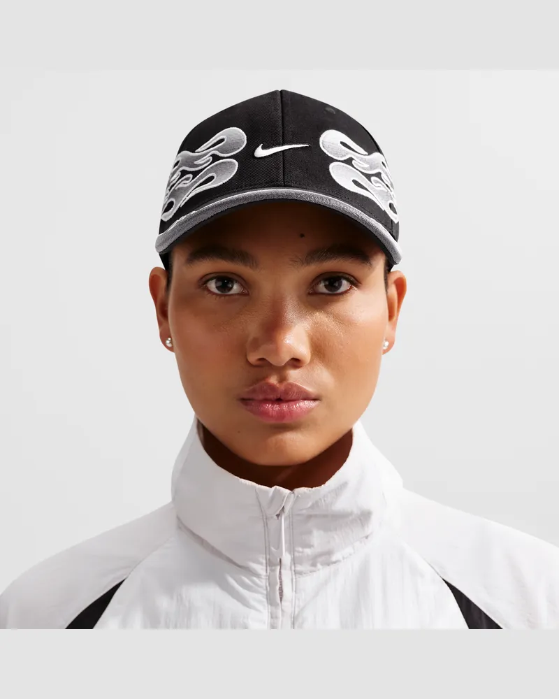 Nike Club strukturierte OG Flame Cap - Schwarz Schwarz