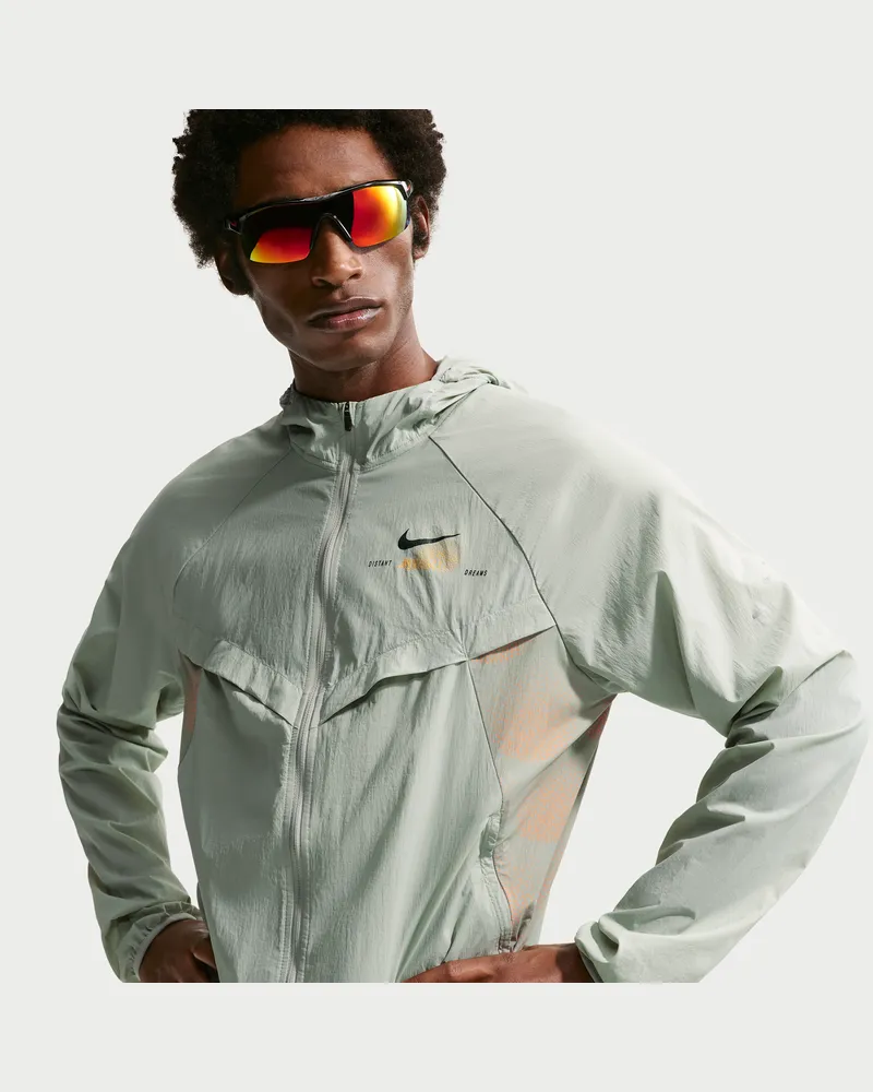 Nike Stride Repel-Laufjacke mit UV-Schutz (Herren) - Grün Grün
