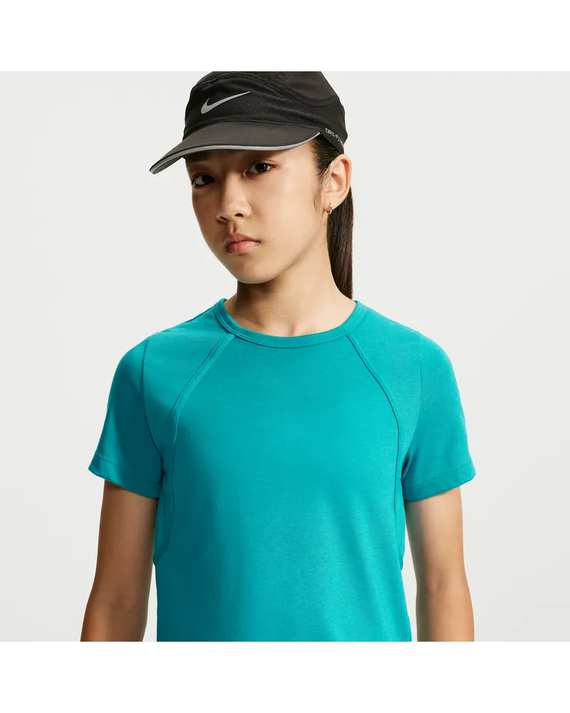 Nike Tempo Dri-FIT Kurzarm-Oberteil für ältere Kinder (Mädchen) - Grün Grün