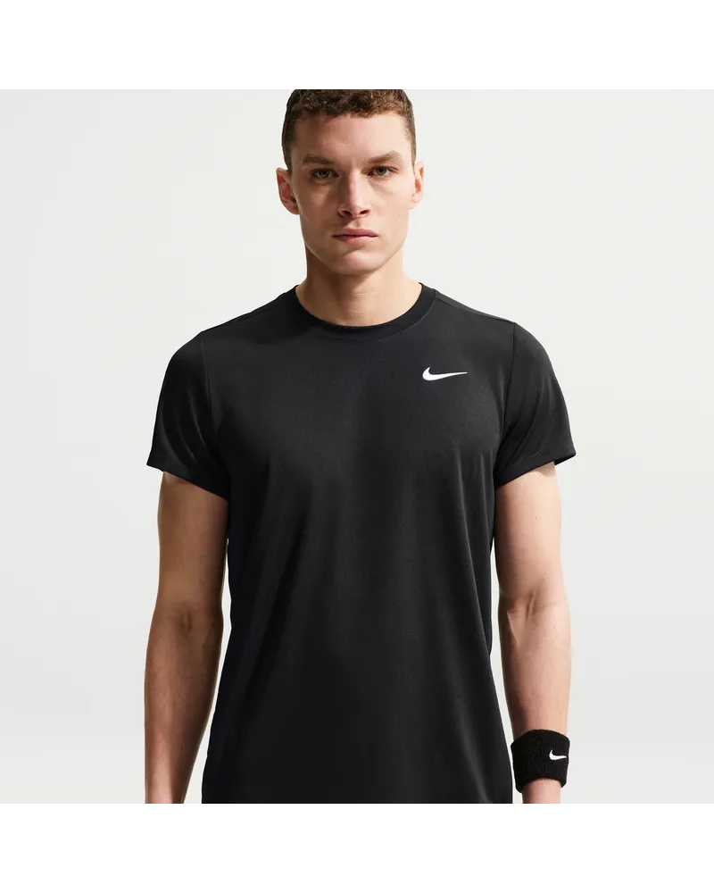 Nike Court Victory Dri-FIT Tennisoberteil für Herren - Schwarz Schwarz