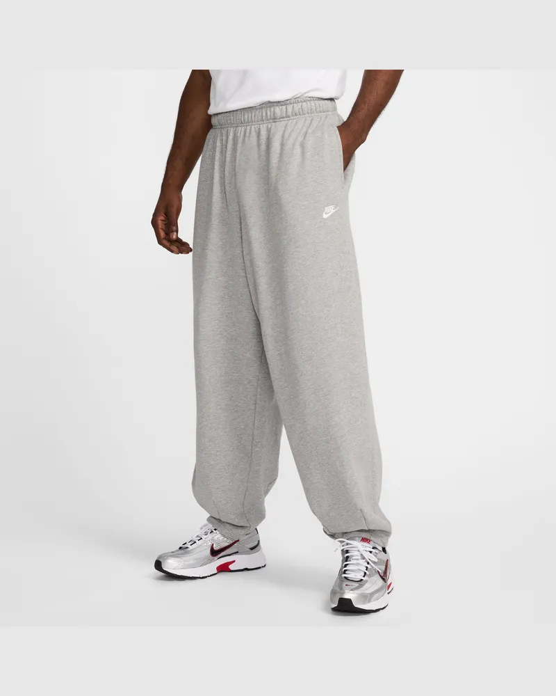 Nike Club Fleece Oversize-Hose aus French Terry (Herren) - Grau Grau