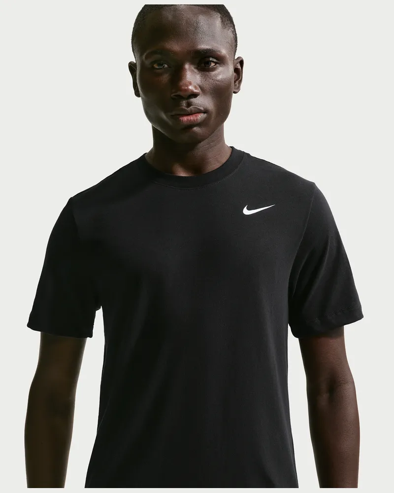 Nike Dri-FIT Fitness-T-Shirt für Herren - Schwarz Schwarz