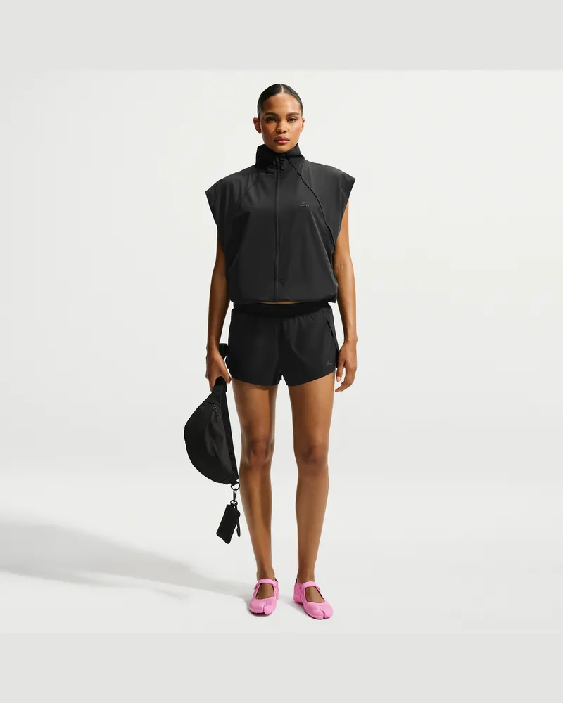 Nike SKIMS Stretch Nylon Laufshorts (Damen) - Schwarz Schwarz