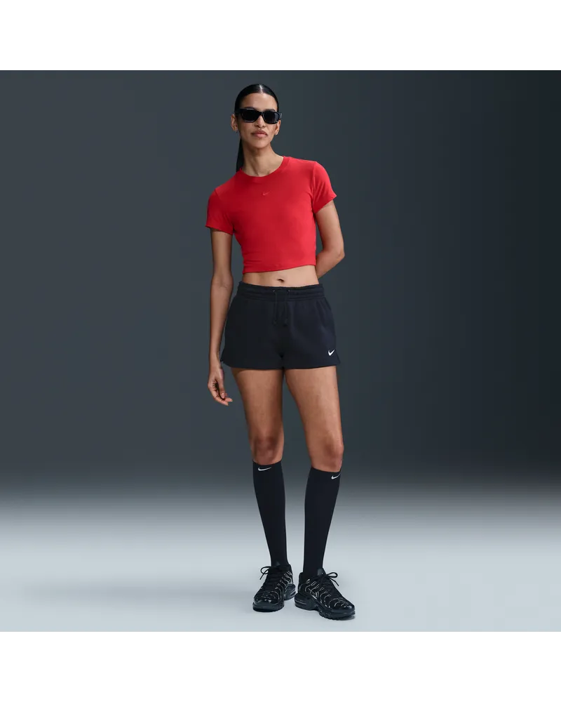 Nike Sportswear Phoenix Fleece Shorts mit mittelhohem Bund (Damen, ca. 5 cm) - Schwarz Schwarz