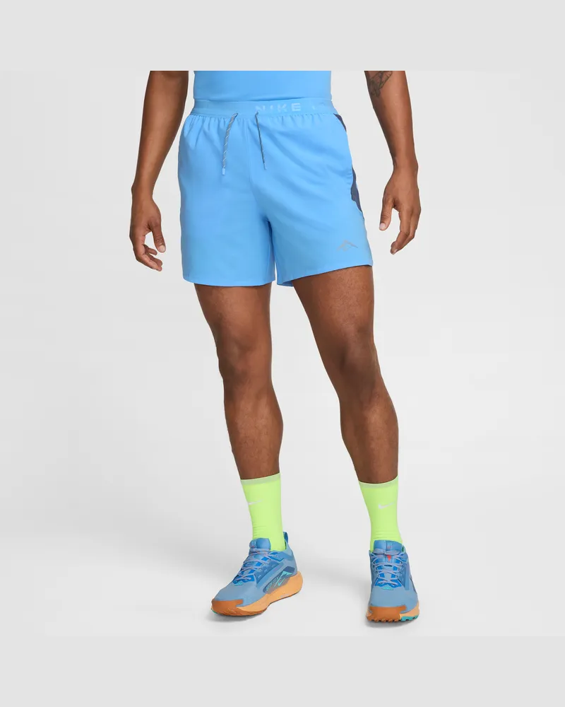 Nike Trail Laufshorts mit integriertem Slip und Dri-FIT-Technologie (ca. 15 cm) (Herren) - Blau Blau