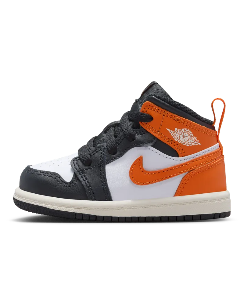 Jordan 1 Mid Schuh für Babys und Kleinkinder - Orange Orange