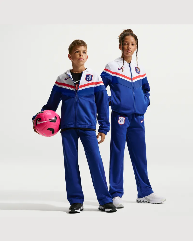 Nike Chelsea FC Third  Dri-FIT Fußball-Trainingsanzug mit Kapuze (ältere Kinder) - Weiß Weiß