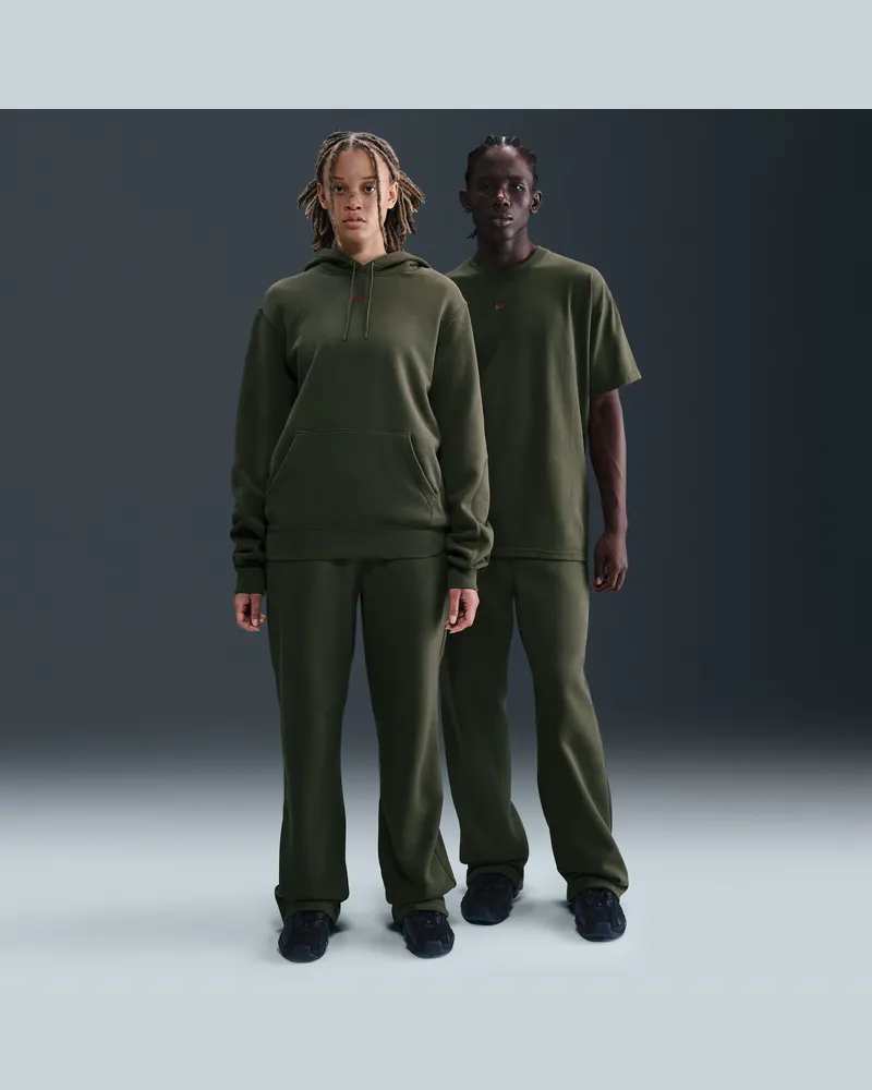 Nike NOCTA NOCTA Fleece CS Trainingshose mit offenem Saum (Herren) - Grün Grün