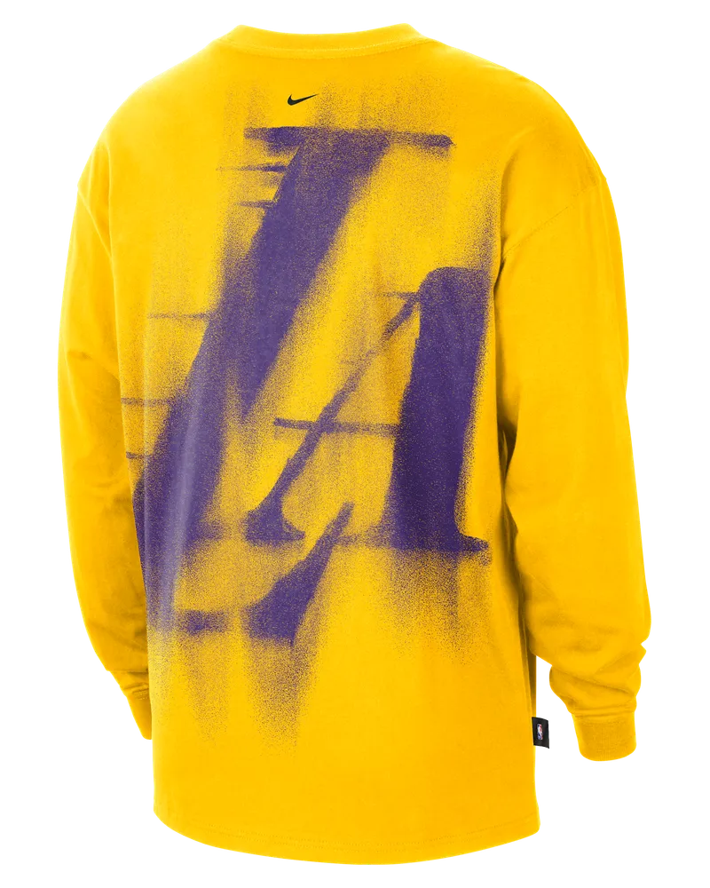 Nike Los Angeles Lakers Standard Issue  Basketball-Longsleeve mit Dri-FIT-Technologie (Herren) - Gelb Gelb