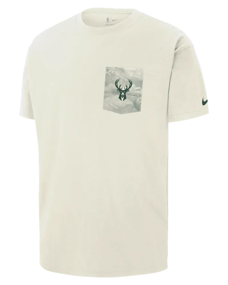 Nike Milwaukee Bucks Courtside  NBA Max90-T-Shirt (Herren) - Weiß Weiß