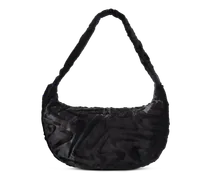 lässige Tasche aus Kunstfell (19 l) - Schwarz
