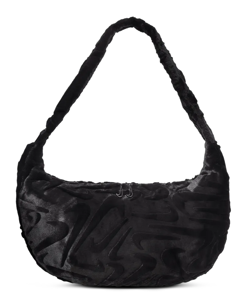 Nike lässige Tasche aus Kunstfell (19 l) - Schwarz Schwarz