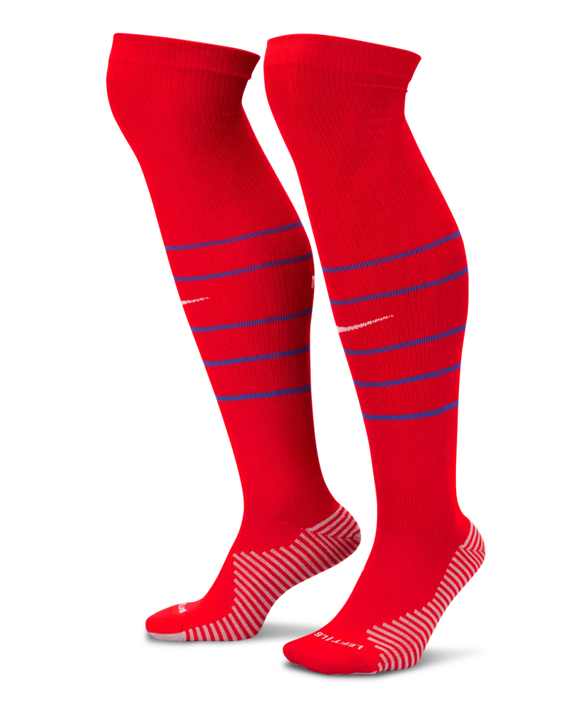 Nike FFF Strike Home kniehohe Fußballsocken mit  Dri-FIT-Technologie - Rot Rot