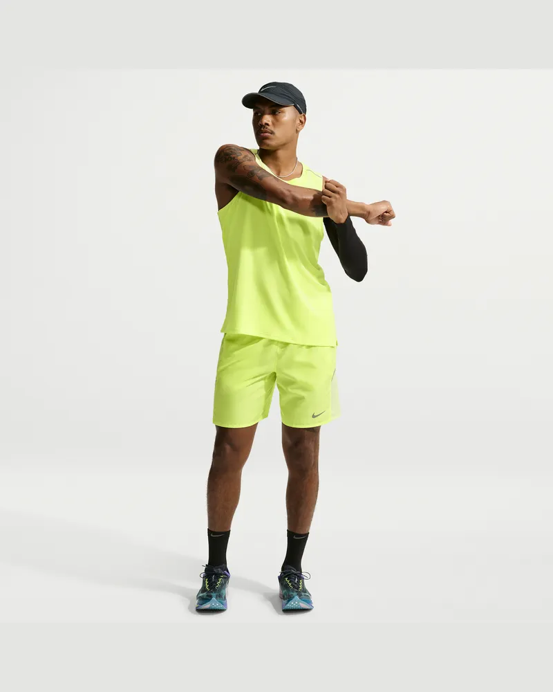 Nike Miler Dri-FIT Laufshorts mit Futter (ca. 18 cm) (Herren) - Gelb Gelb