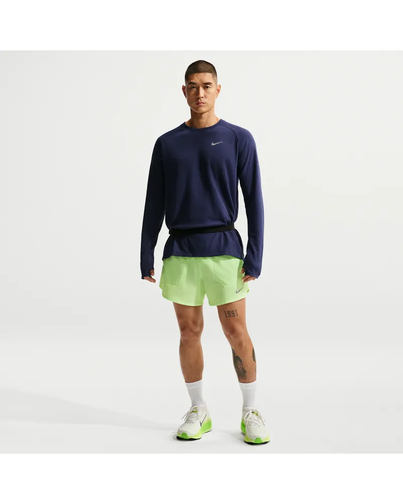 Nike Stride Dri-FIT Laufshorts mit integriertem Slip (ca. 12,5 cm) (Herren) - Grün Grün