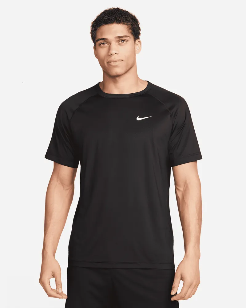 Nike Ready Nike Dri-FIT Kurzarm-Fitness-Oberteil für Herren - Schwarz Schwarz