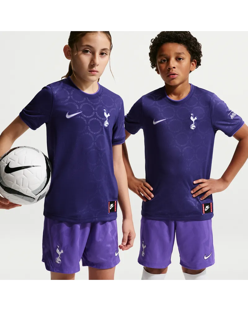 Nike Tottenham Hotspur Third  Dri-FIT Pre-Match-Fußballoberteil (ältere Kinder) - Lila Lila