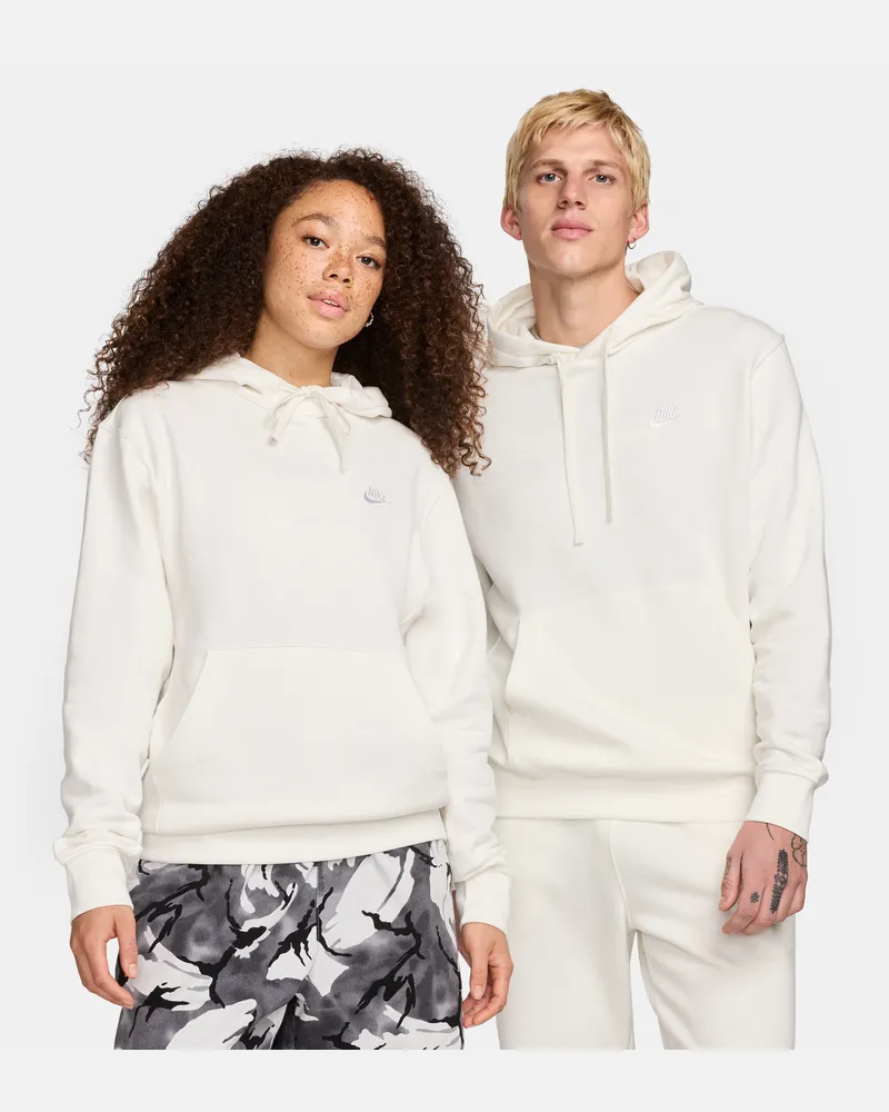 Nike Club Fleece Hoodie - Weiß Weiß