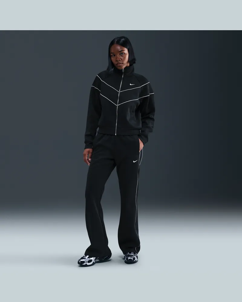 Nike Sportswear Windrunner schmale Strickhose mit mittelhohem Bund (Damen) - Schwarz Schwarz