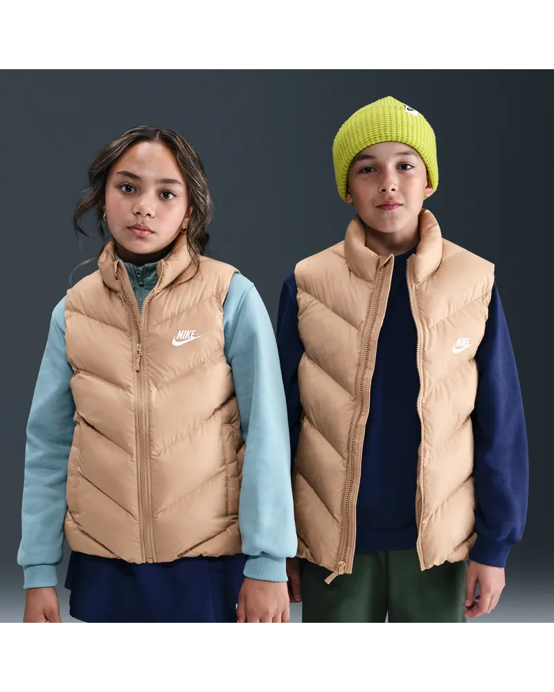 Nike Sportswear All Day Play Therma-FIT-Puffer-Weste mit weiter Passform (ältere Kinder) - Braun Braun
