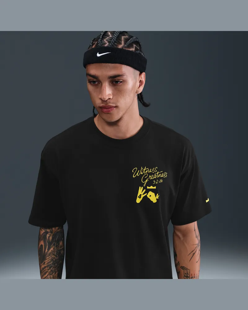 Nike LeBron "Uncharted" Max90 Basketball-T-Shirt (Herren) - Schwarz Schwarz