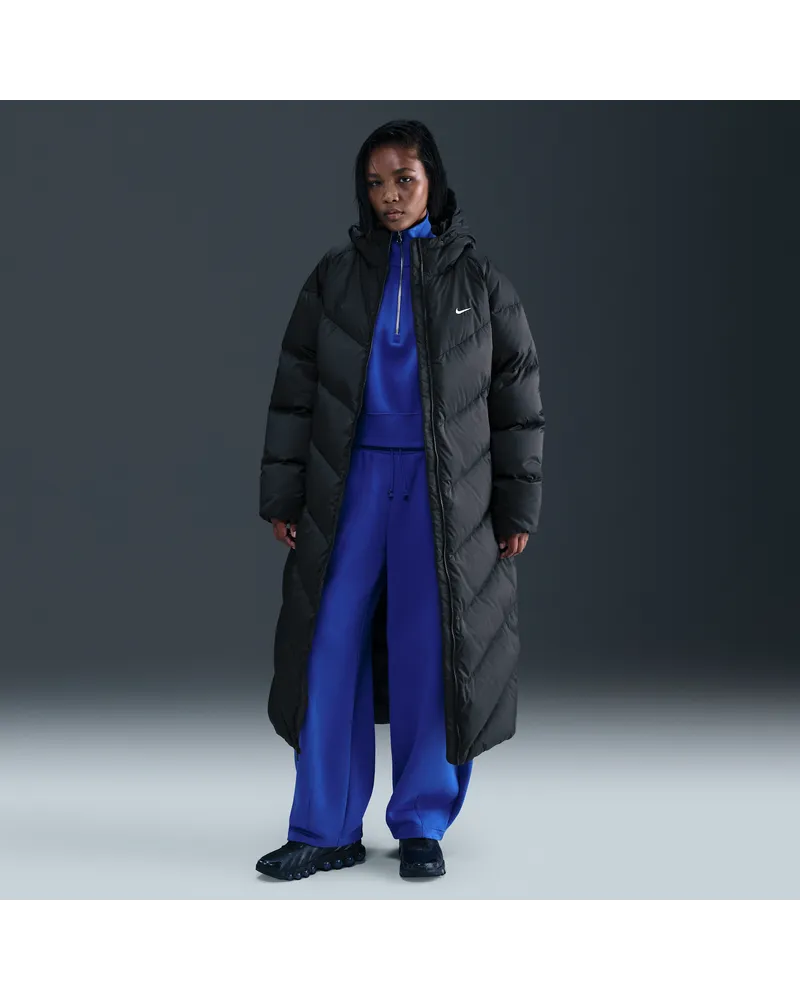 Nike Sportswear Windpuffer Weiter Storm-FIT Daunenparka mit Kapuze (Damen) - Schwarz Schwarz