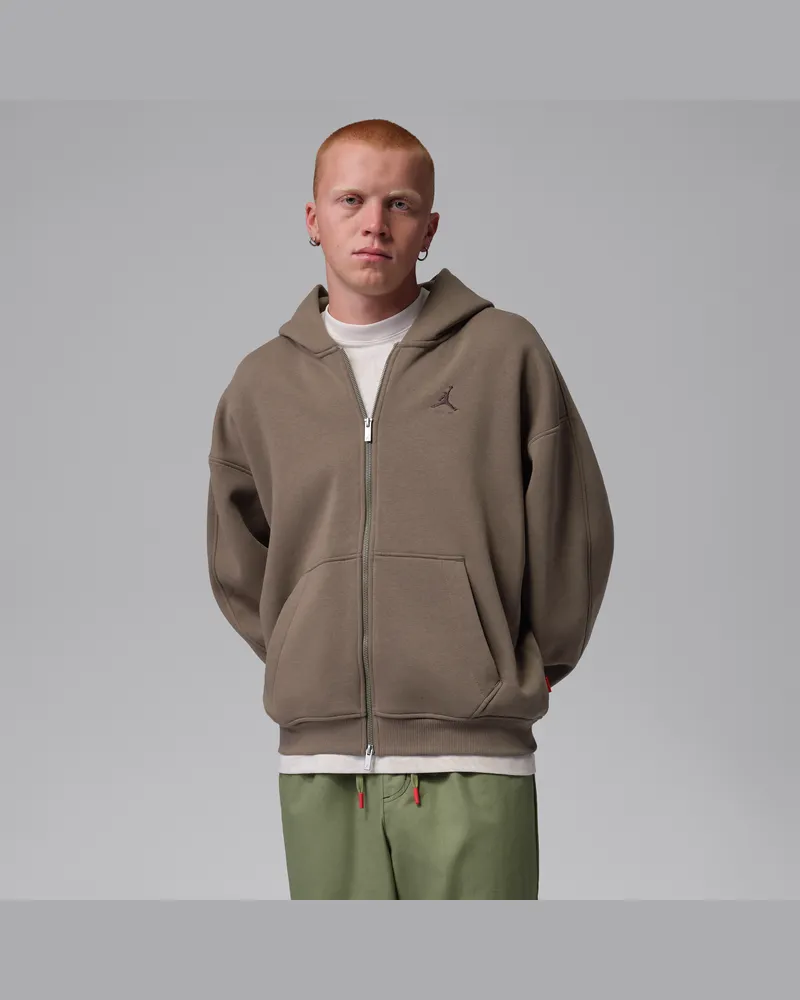 Jordan Brooklyn Oversize-Fleecejacke (Herren) - Braun Braun