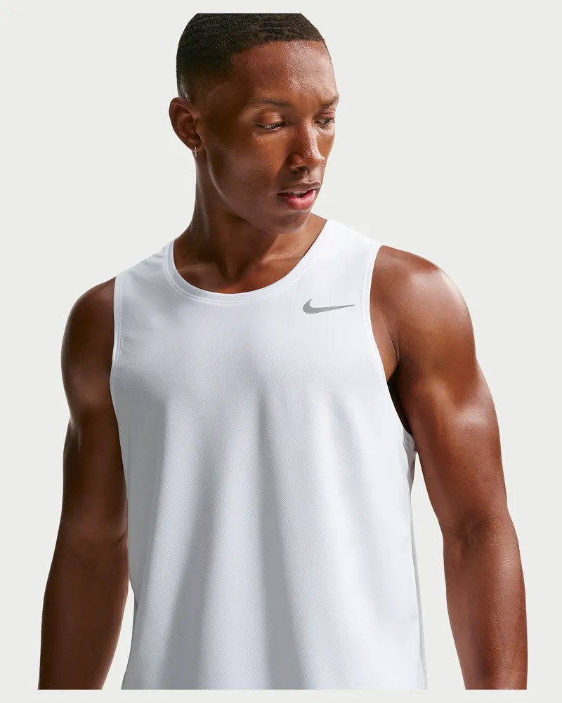 Nike Miler Dri-FIT Lauf-Tanktop für Herren - Weiß Weiß
