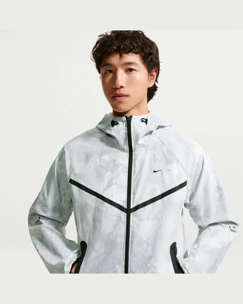 Nike Tech Windrunner Dri-FIT Webjacke mit durchgehendem Reißverschluss (Herren) - Grau Grau