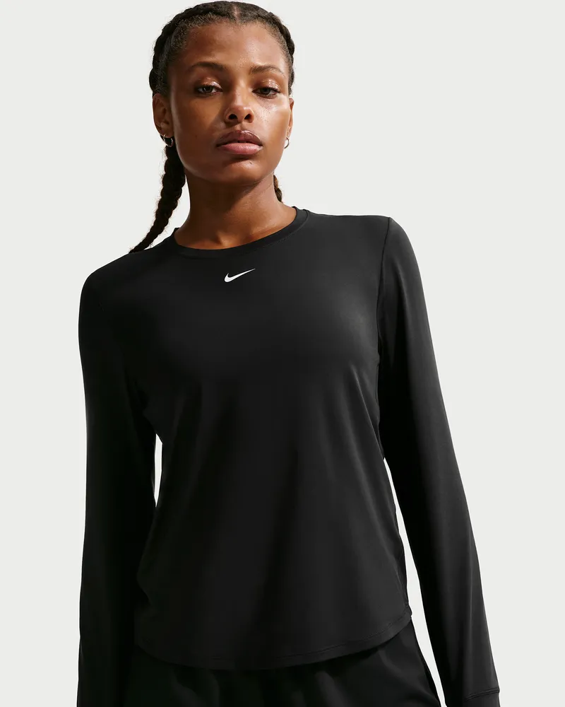 Nike One Classic Dri-FIT Longsleeve-Oberteil für Damen - Schwarz Schwarz