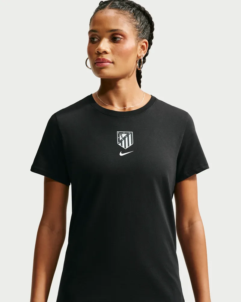 Nike Atlético Madrid  Fußball-T-Shirt (Damen) - Schwarz Schwarz