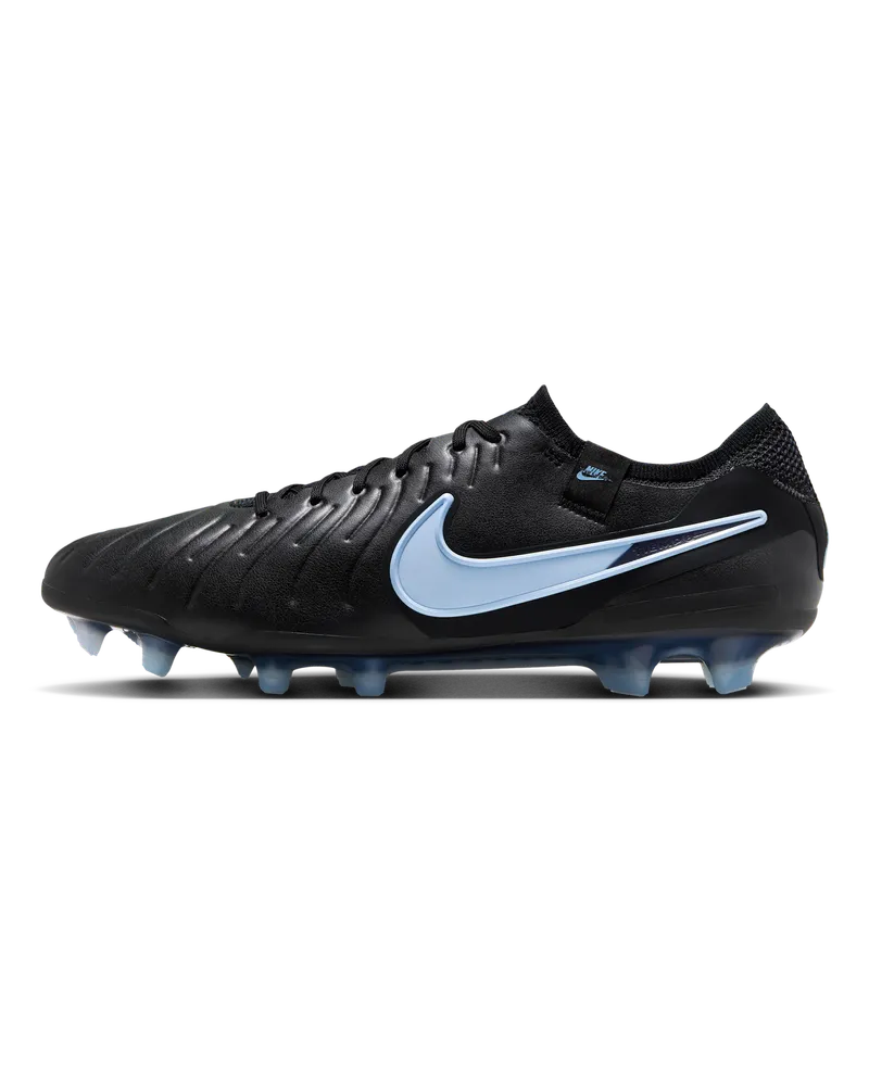 Nike Tiempo Legend 10 Elite Low-Top-Fußballschuh für normalen Rasen - Schwarz Schwarz