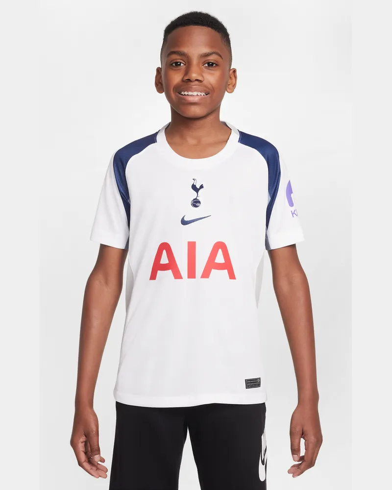 Nike Tottenham Hotspur 2025/26 Stadium Home  Replika Fußballtrikot mit Dri-FIT-Technologie (ältere Kinder) - Weiß Weiß