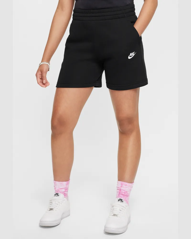Nike Sportswear Club French-Terry-Shorts (12,5 cm) für ältere Kinder (Mädchen) - Schwarz Schwarz