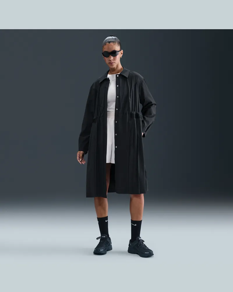 Nike 24.7 PerfectStretch Dri-FIT Oversize-Trenchcoat (Damen) - Schwarz Schwarz