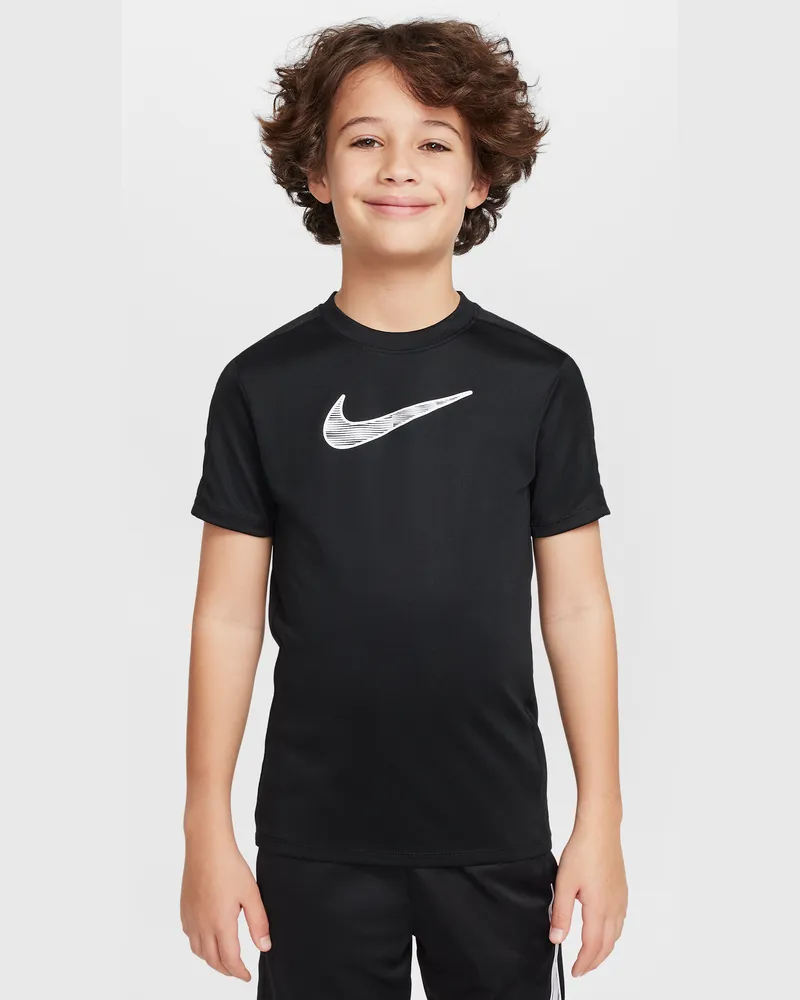Nike Trophy23 Dri-FIT Kurzarm-Oberteil für ältere Kinder - Schwarz Schwarz