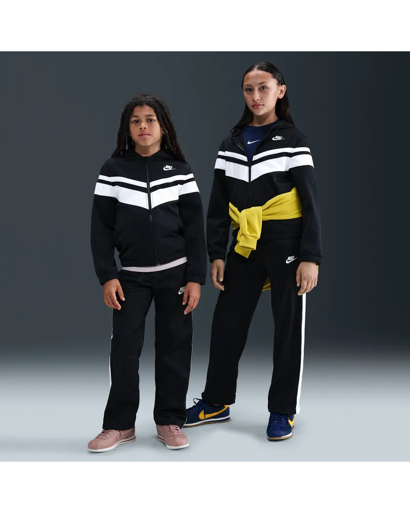 Nike Sportswear Trainingsanzug mit Kapuze und Dri-FIT-Technologie (ältere Kinder) - Schwarz Schwarz