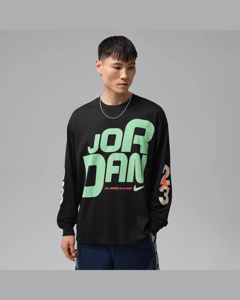 Jordan Flight Longsleeve mit Grafik (Herren) - Schwarz Schwarz