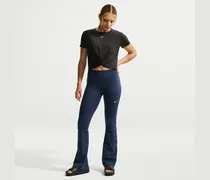 One Leggings mit hohem Bund und ausgestelltem Bein (Damen) - Blau
