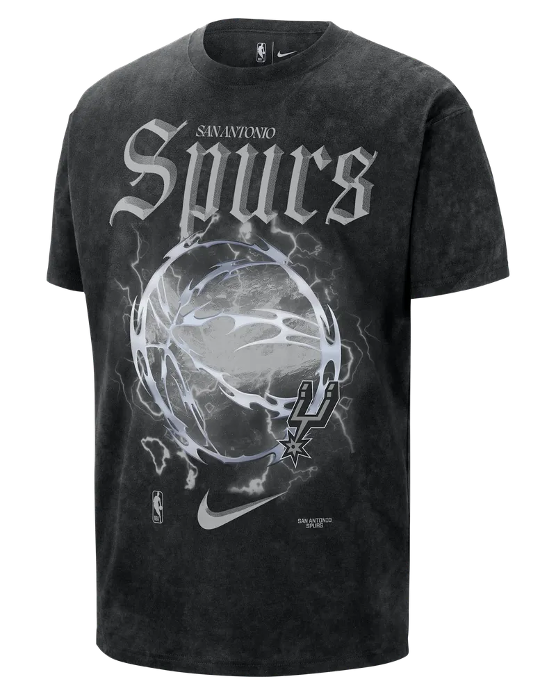 Nike San Antonio Spurs Courtside "Halloween"  NBA Max90-T-Shirt (Herren) - Schwarz Schwarz