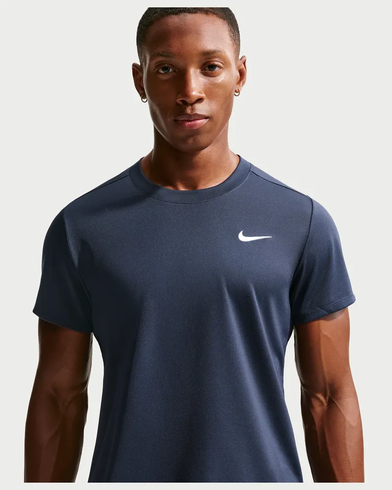 Nike Court Victory Dri-FIT Tennisoberteil für Herren - Blau Blau