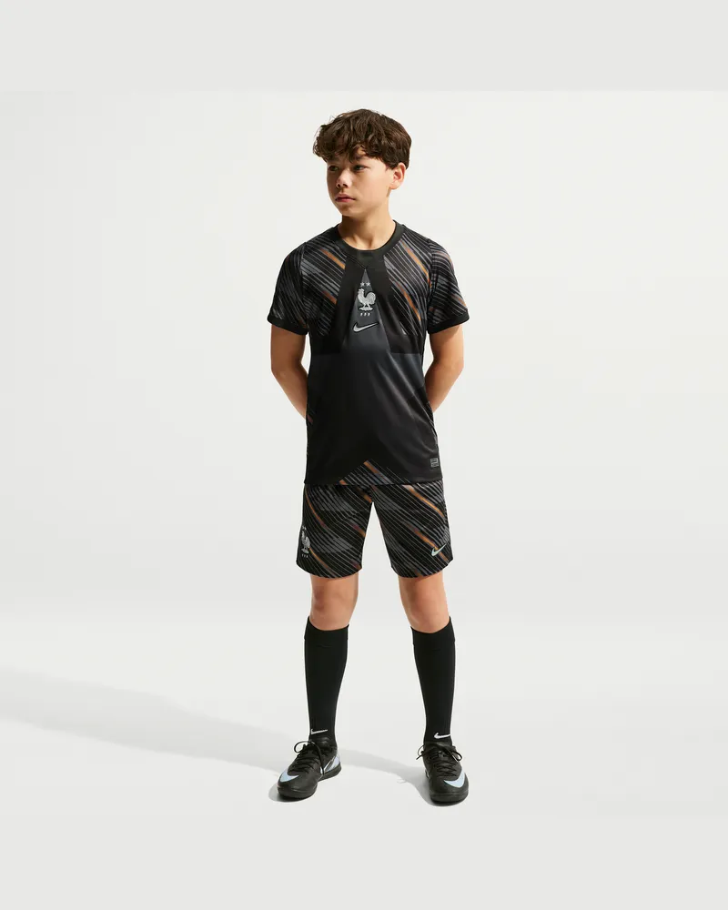 Nike FFF 2026/27 Stadium Goalkeeper  Dri-FIT Replika-Fußballshorts (ältere Kinder) - Schwarz Schwarz