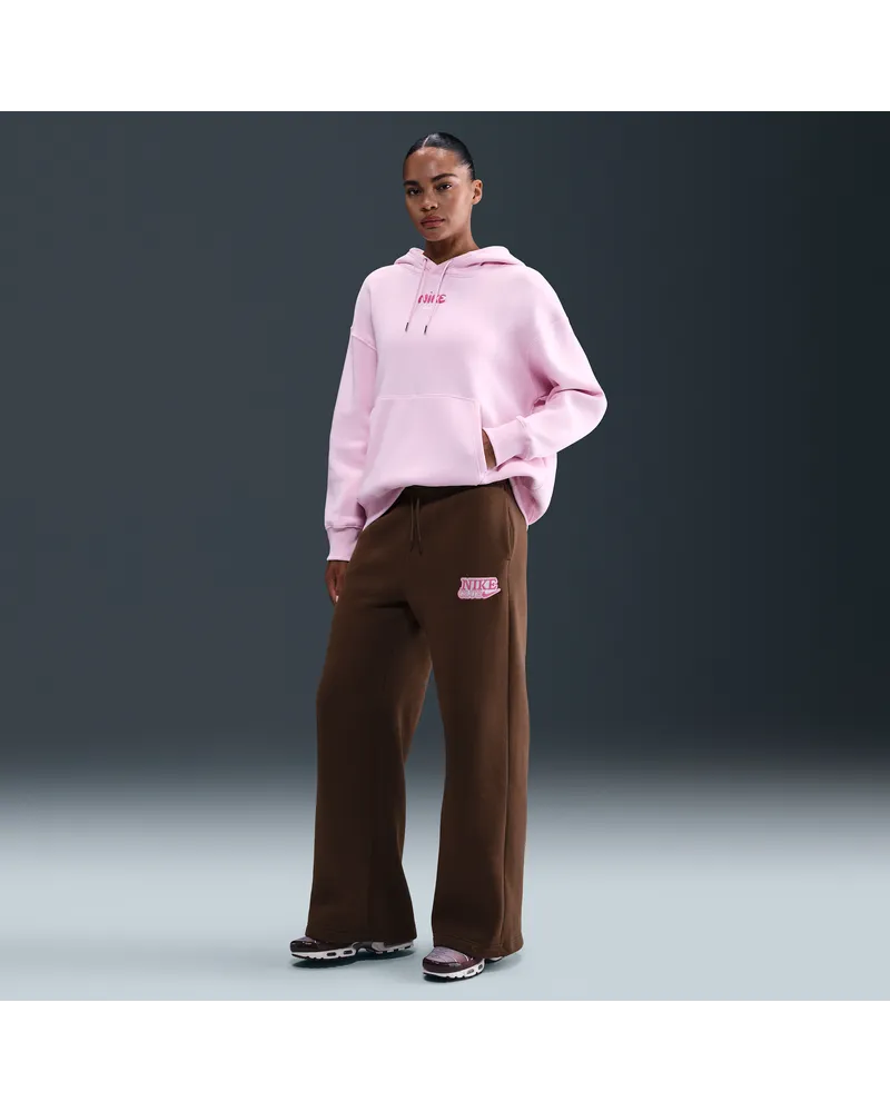 Nike Hose mit hohem Taillenbund und weitem Bein für Damen - Braun Braun