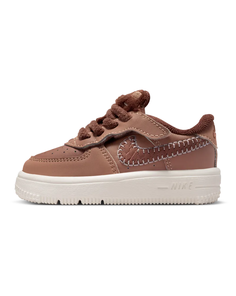 Nike Force 1 Low EasyOn Schuh (Babys/Kleinkinder) - Braun Braun