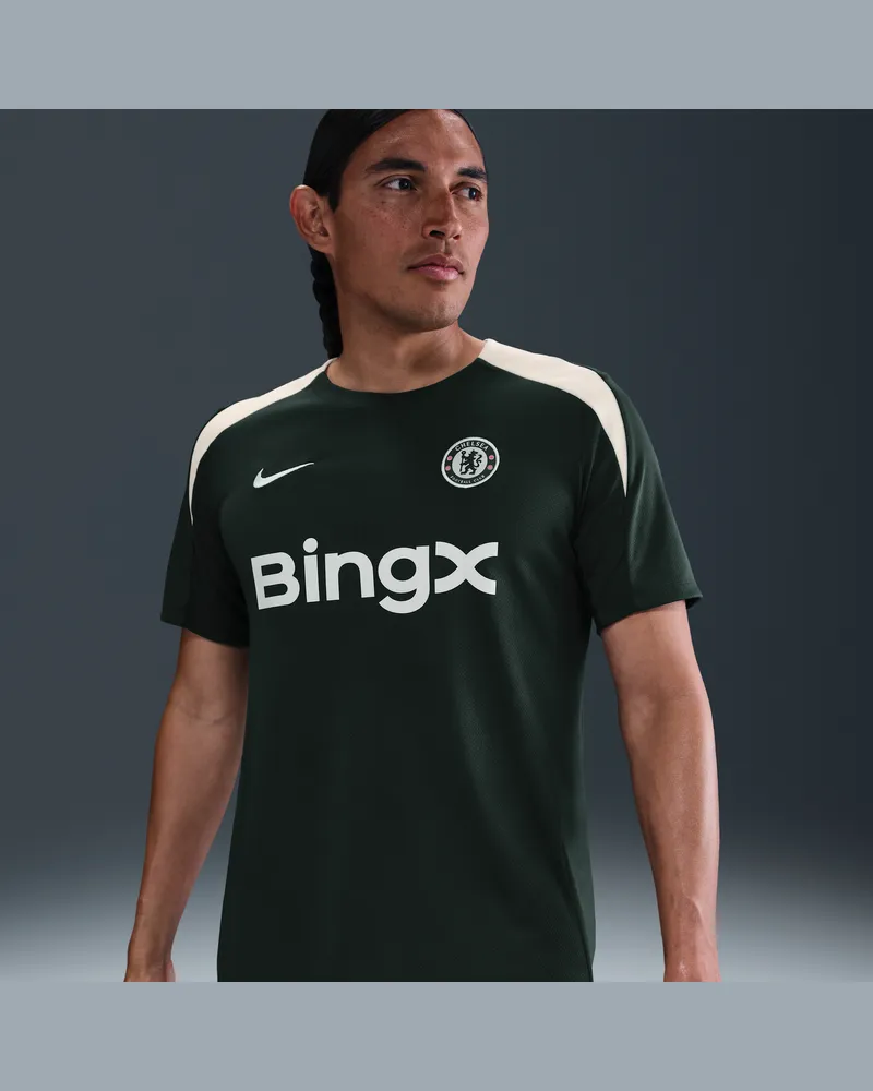 Nike FC Chelsea Strike  Dri-FIT Kurzarm-Fußballoberteil (Herren) - Grün Grün